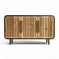 Meuble de rangement en bois avec portes à lames dimensions 150 x 45 x 60cm