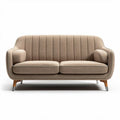 Canapé moderne en tissu beige avec accoudoirs en bois 180 x 80 x 85cm