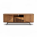Meuble TV en bois noyer avec compartiments de rangement 150 x 40 x 45cm